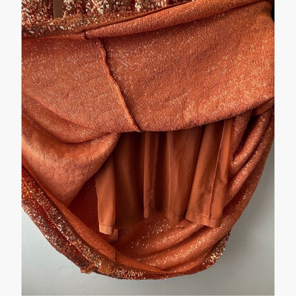 Preen by Thornton Bregazzi  Copper Sequin Dress - Picture 8 of 9